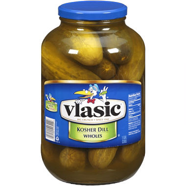 Vlassic Pickles:  Ingredients:  Cucumber(s), Water, Vinegar Distilled, Salt, Calcium Chloride, Polysorbate 80, Flavor(s) Natural, Yellow 5